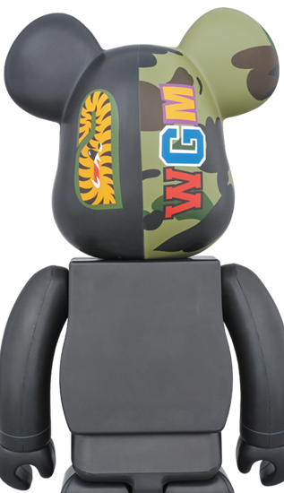 BEARBRICK BAPE 1st CAMO SHARK 400% SET OF 3
