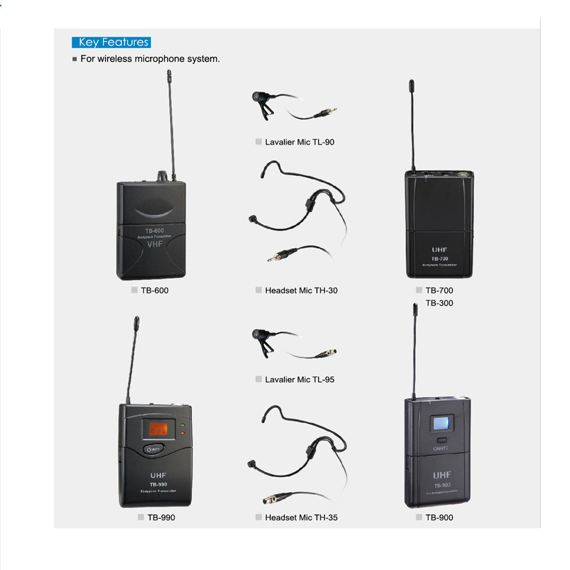 TH Headset Wireless Microphone System