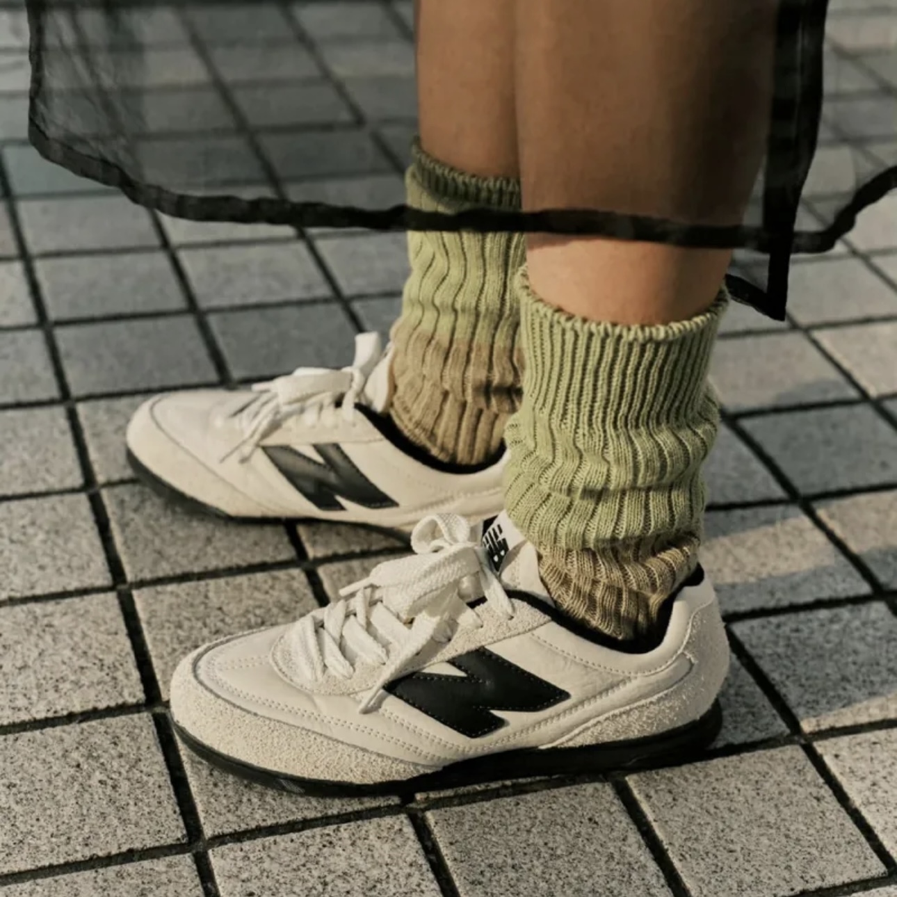 niko and...x NEW BALANCE RC42 字母鞋帶 聯名款 毛邊 黑白 復古鞋 男女同款 URC42NAL