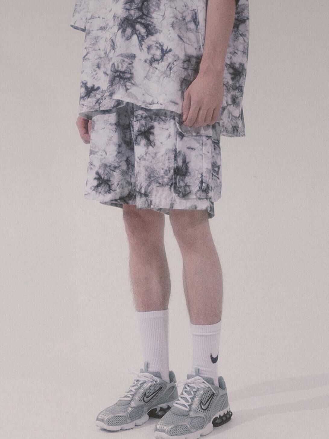 紮染工裝短褲 TAC-0237P