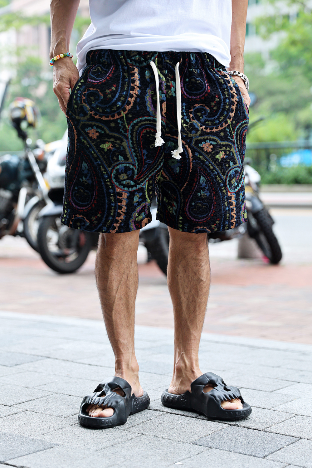 佩斯利花紋短褲