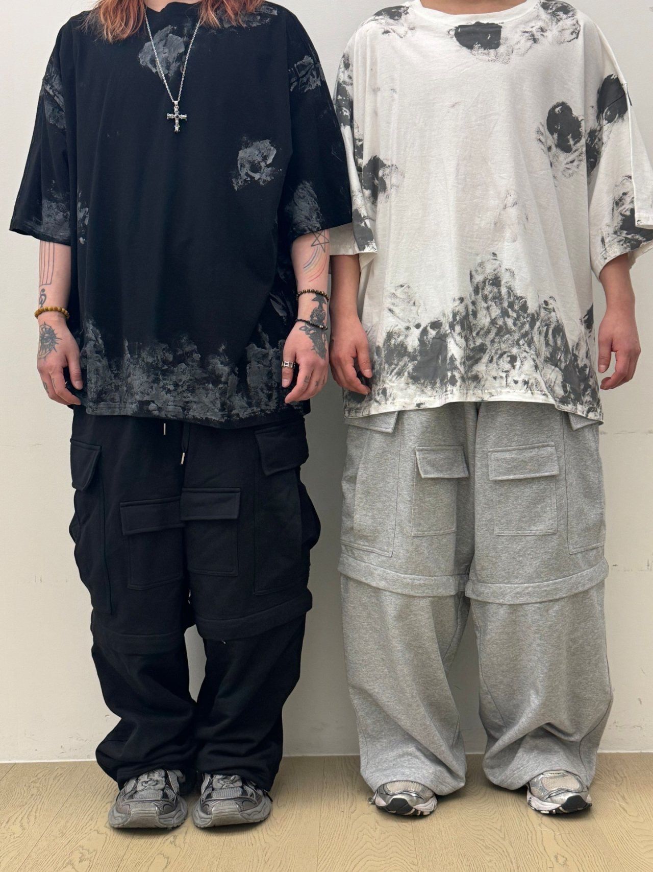 淨色工裝鬆身褲(可變短褲) GLAMOUR-085P