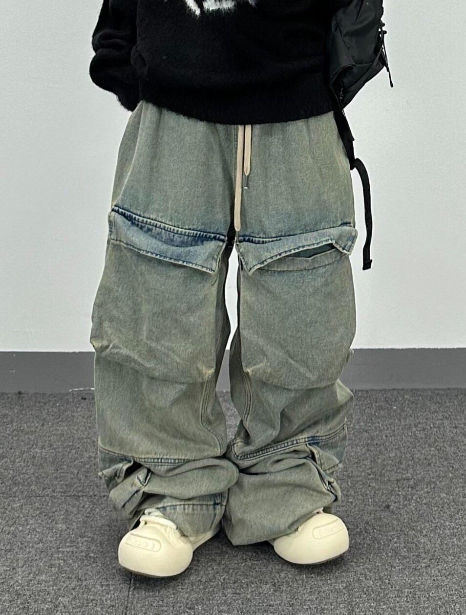 淨色鬆身牛仔褲 GLAMOUR-093P