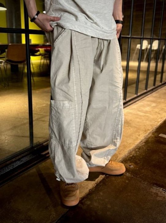 洗水淨色鬆身褲 HIGH FIVE-146P