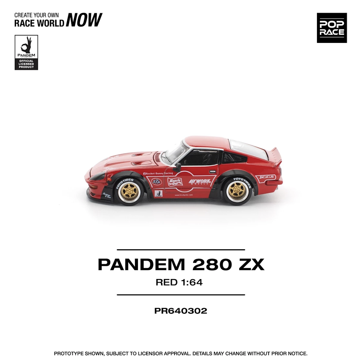 【預訂】Pop Race Pandem 280ZX Red (New Tooling)