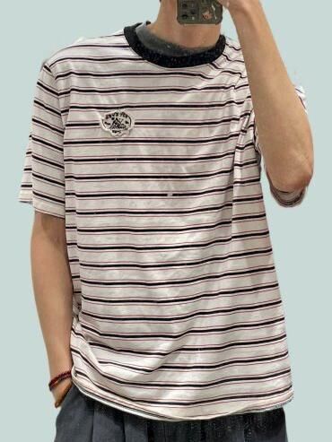 綉章橫間短袖Tee HIGH FIVE-151T