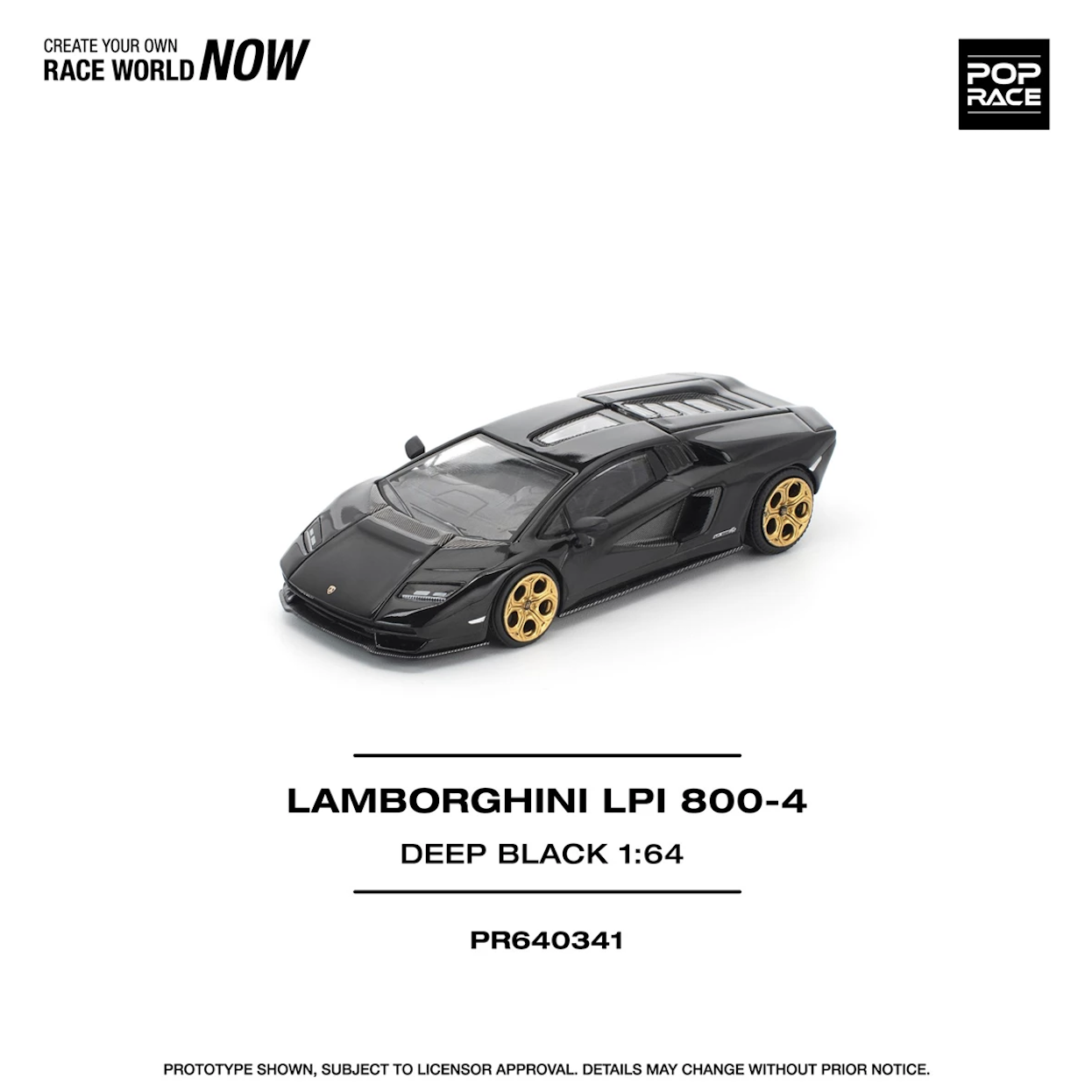 【預訂】Pop Race Lamborghini Countach LPI 800-4 Deep Black