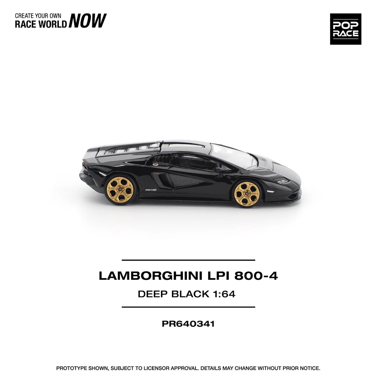 【預訂】Pop Race Lamborghini Countach LPI 800-4 Deep Black