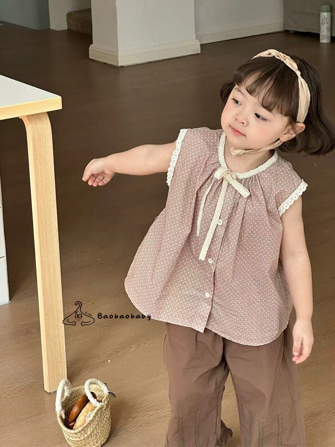 日系感小碎花衫