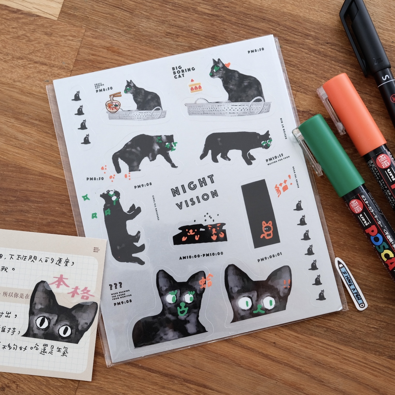 貓咪透明貼紙｜NIN 台灣