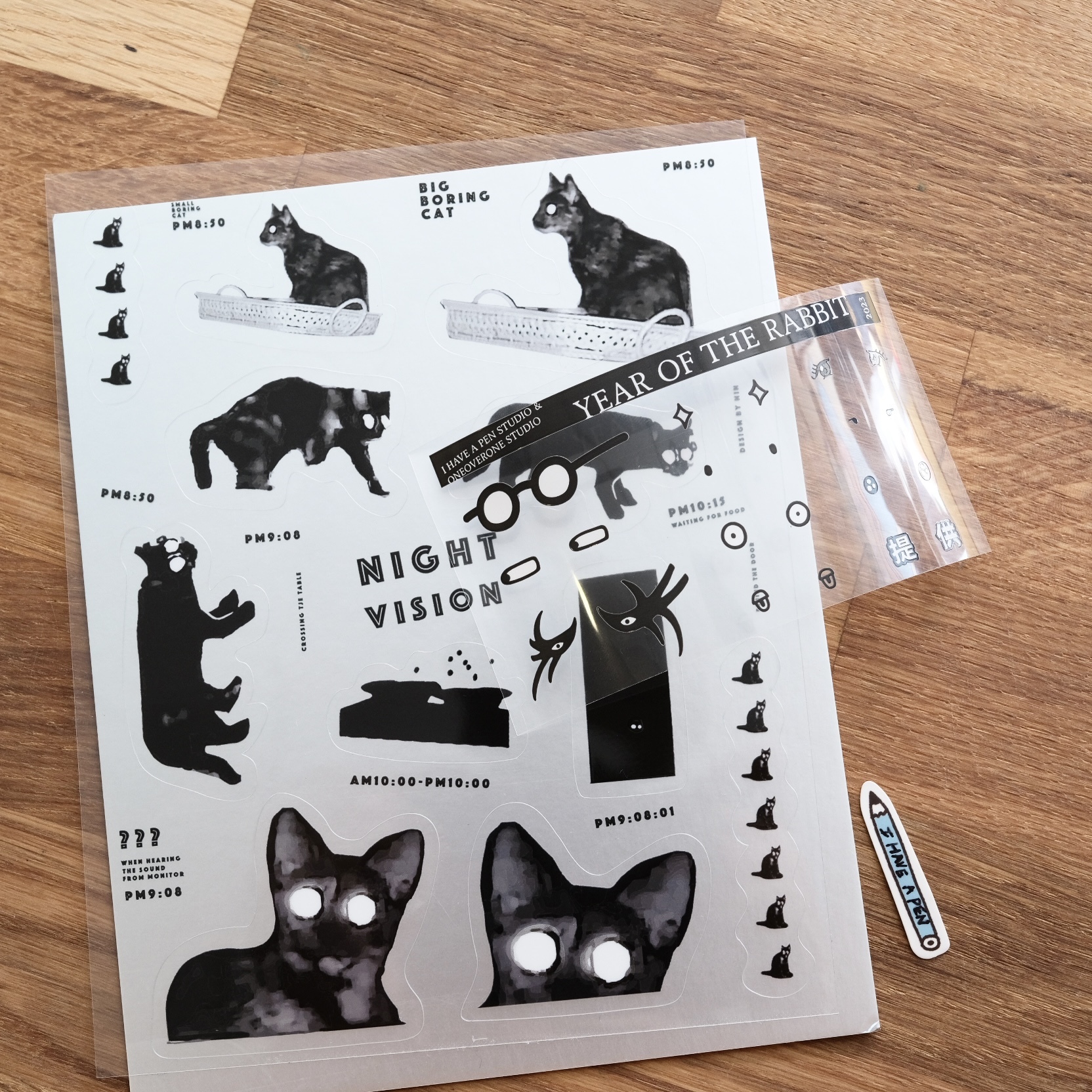 貓咪透明貼紙｜NIN 台灣