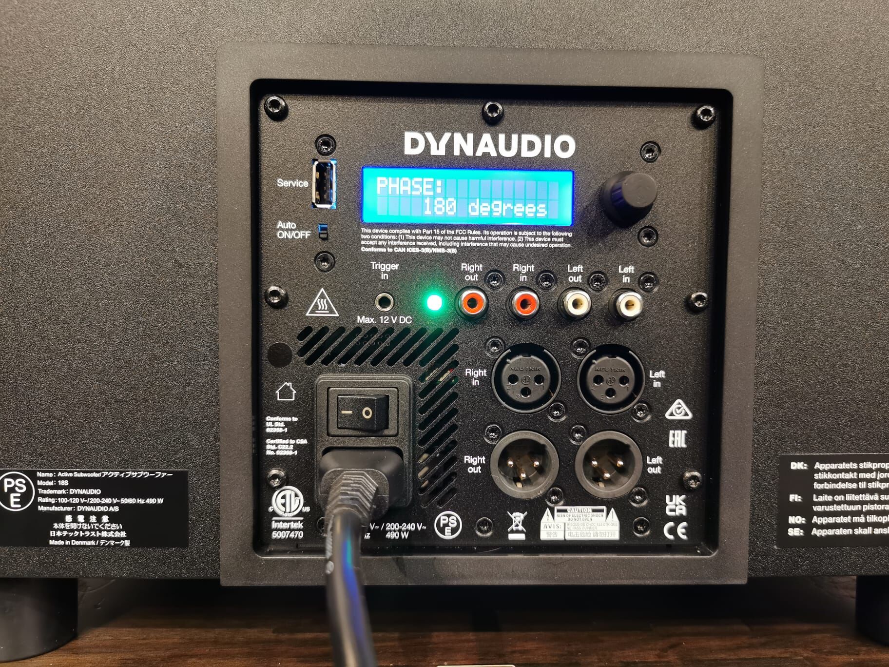 Dynauido Pro 18S超低音揚聲器的相位PHASE設定