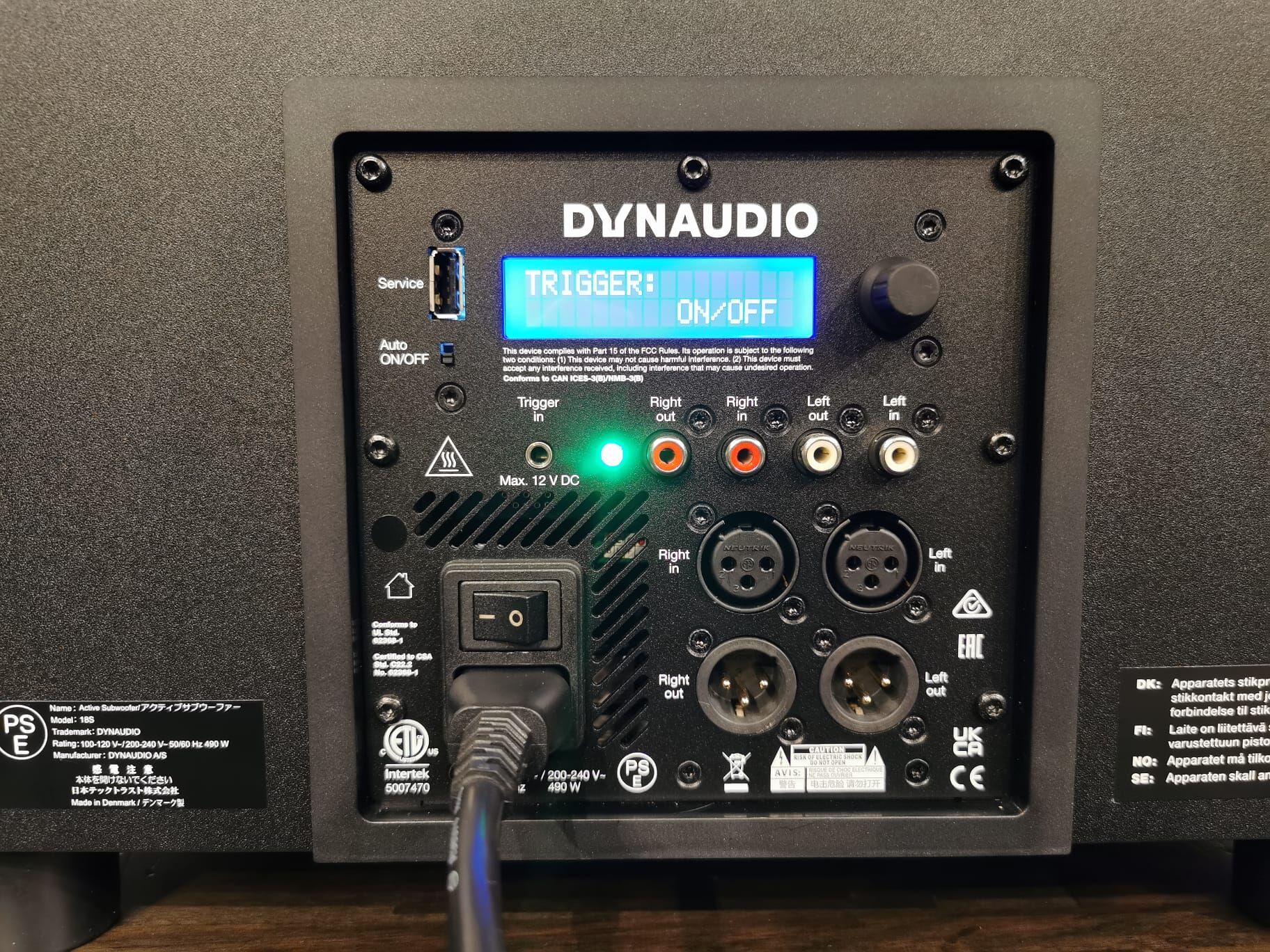 Dynauido Pro 18S超低音揚聲器的TRIGGER設定
