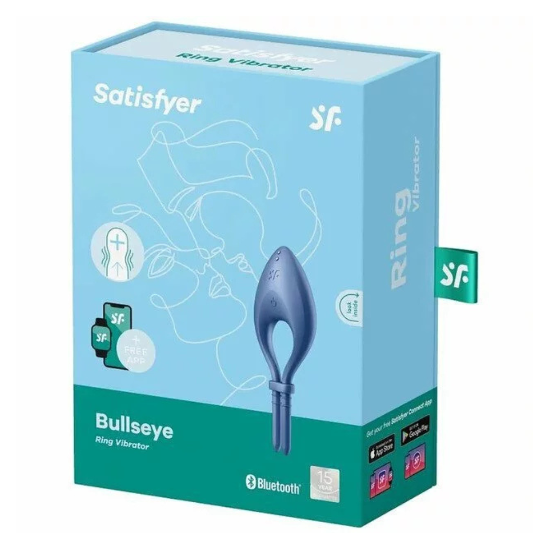 SATISFYER - Bullseye Ring Vibrator Blue