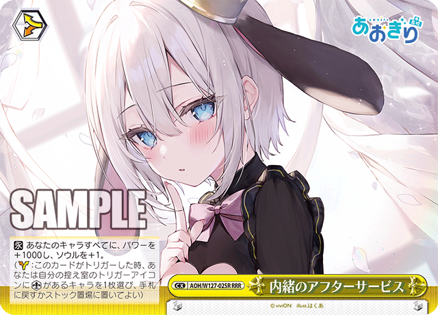 【AOH/W127-025R RRR】内緒のアフターサービス