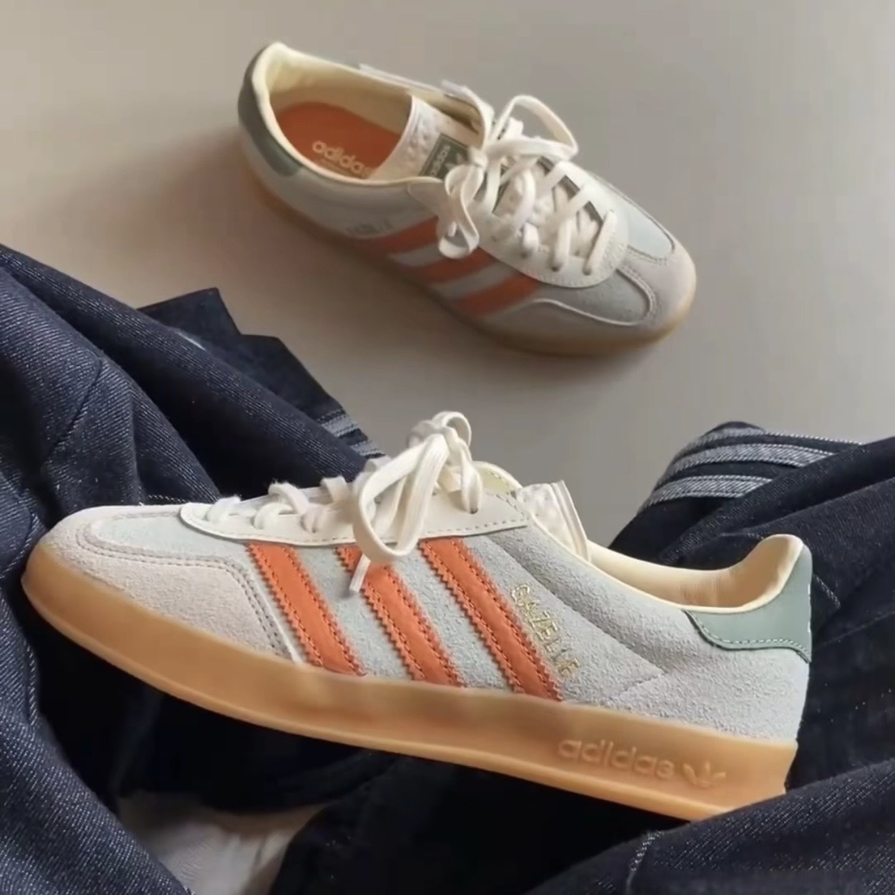 ADIDAS GAZELLE INDOOR 抹茶綠 綠橘 灰橘 焦糖底 休閒 中性 JQ0011
