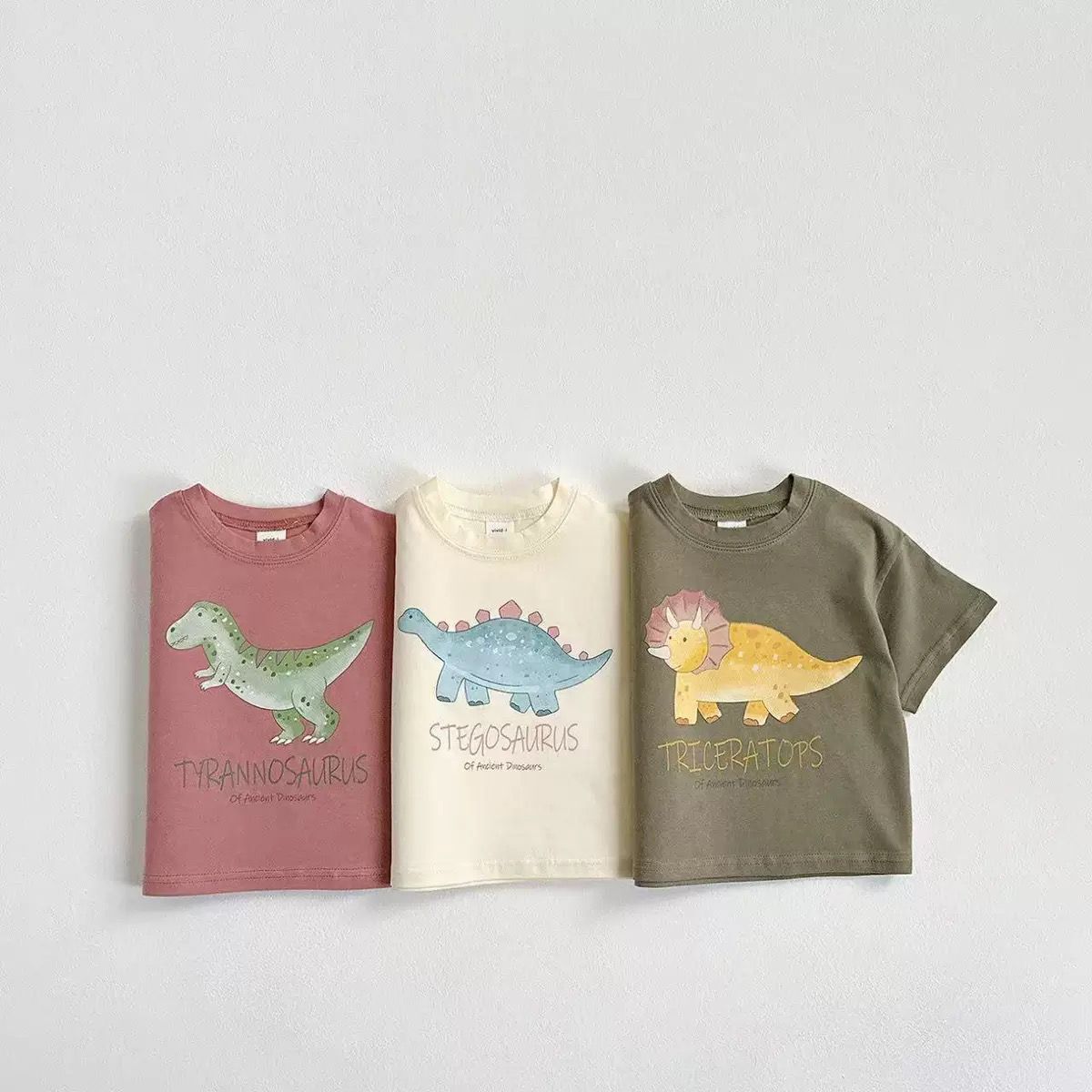 韓版 恐龍圓領短袖