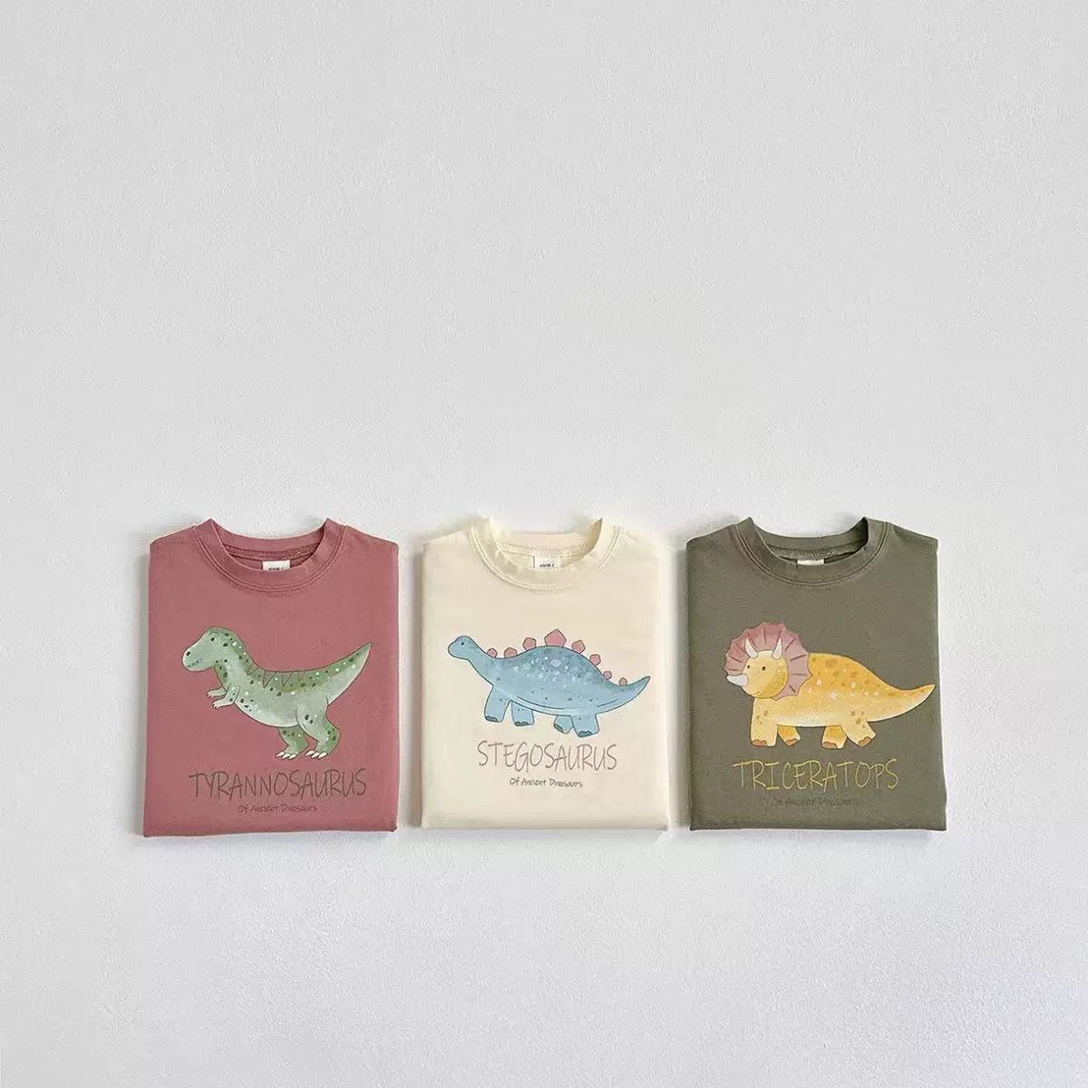 韓版 恐龍圓領短袖