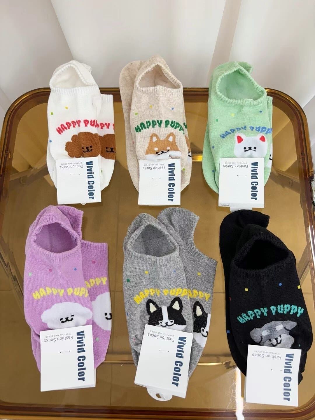 CT4413 HAPPY PUPPY不掉跟船襪  (任選5對$75 / 任選10對$138)