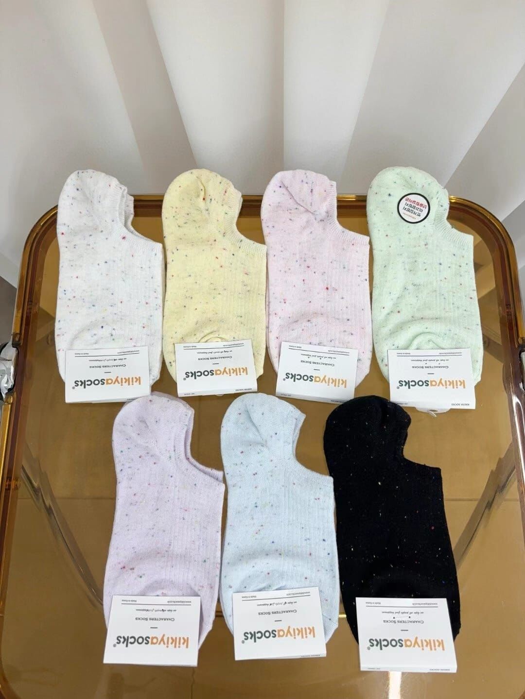 CT4414 混色點點不掉跟船襪  (任選5對$75 / 任選10對$138)