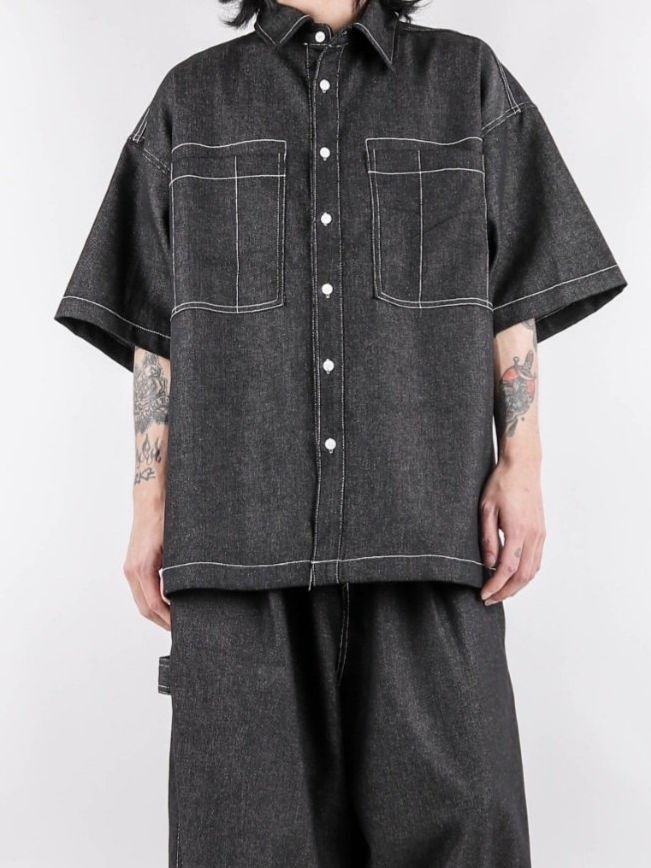 淨色牛仔短袖恤衫 ALLWAYS-037S