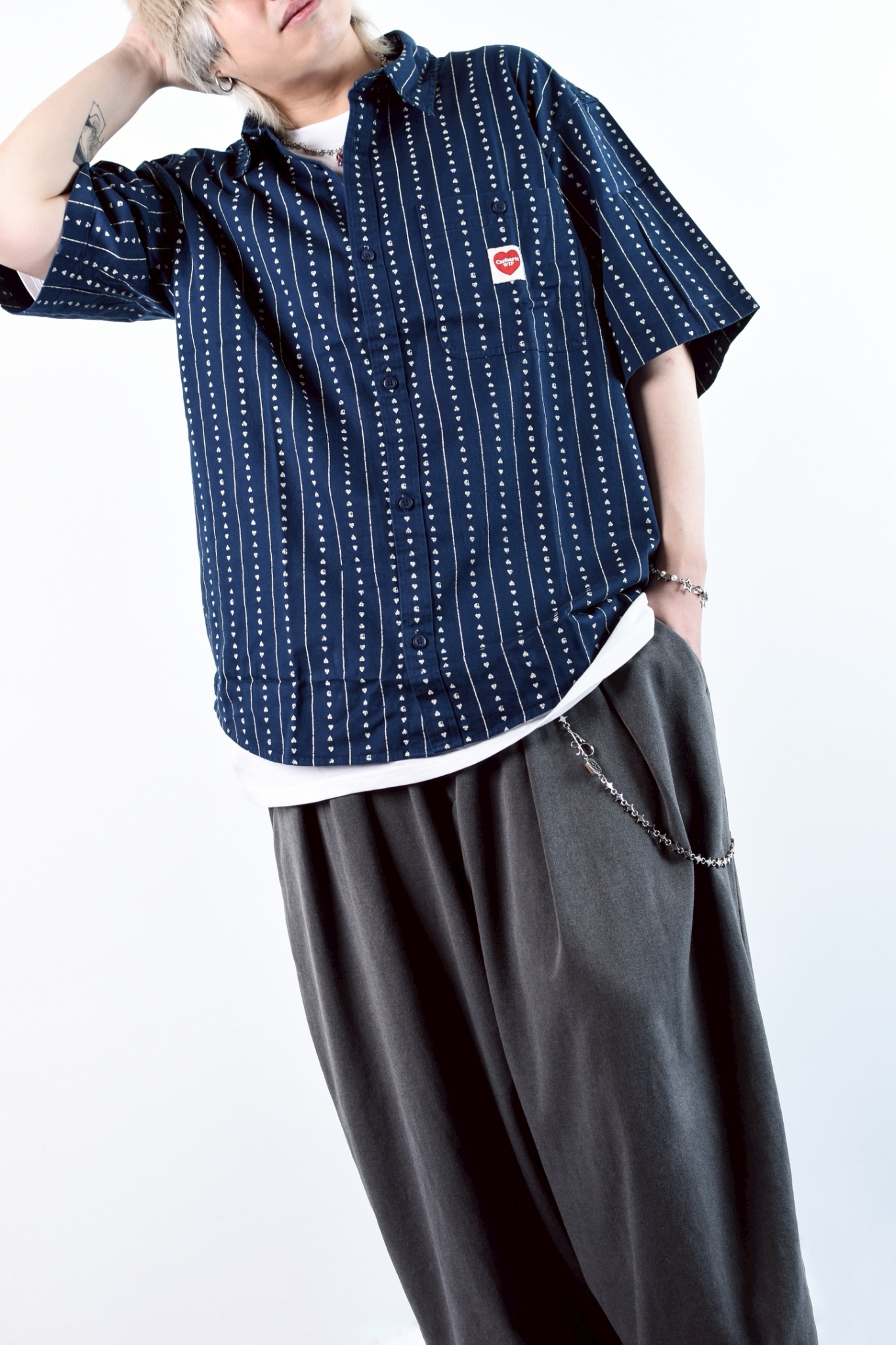 ☆ETW☆【EASY TO WEAR】CARHARTT WIP S/S Drewe Shirt 條紋 愛心 口袋 短袖 襯衫