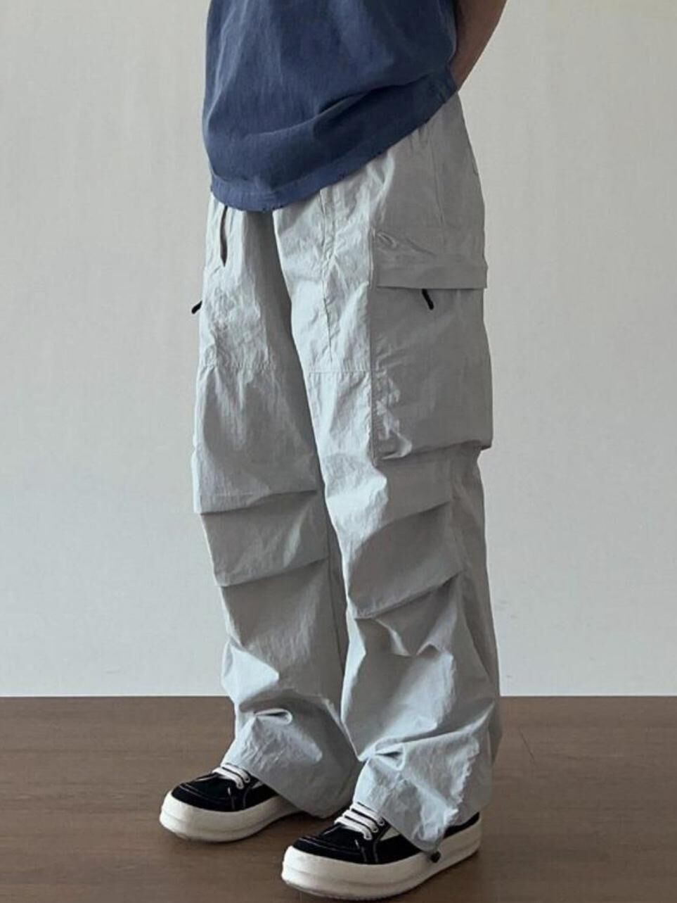 淨色可束腳工裝鬆身褲 ALLWAYS-033P