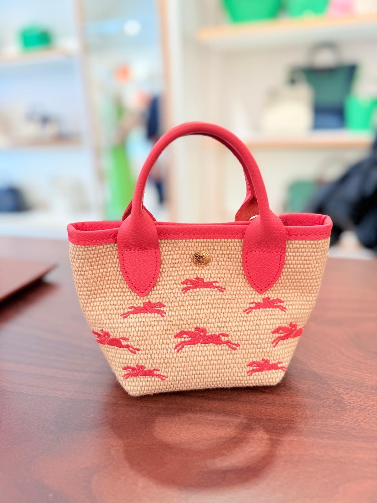 Longchamp embroidery mini bag Red 10206