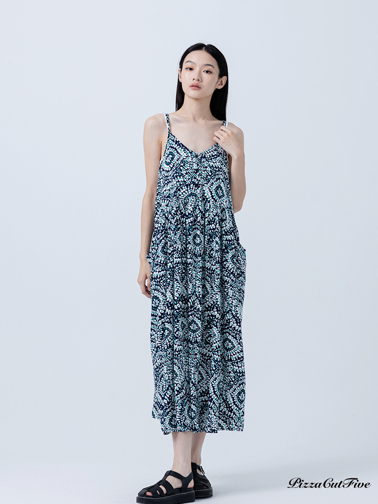 [兩件1580｜涼感洋裝]迷幻感口袋細肩洋裝 PizzaCutFive PCF252487090