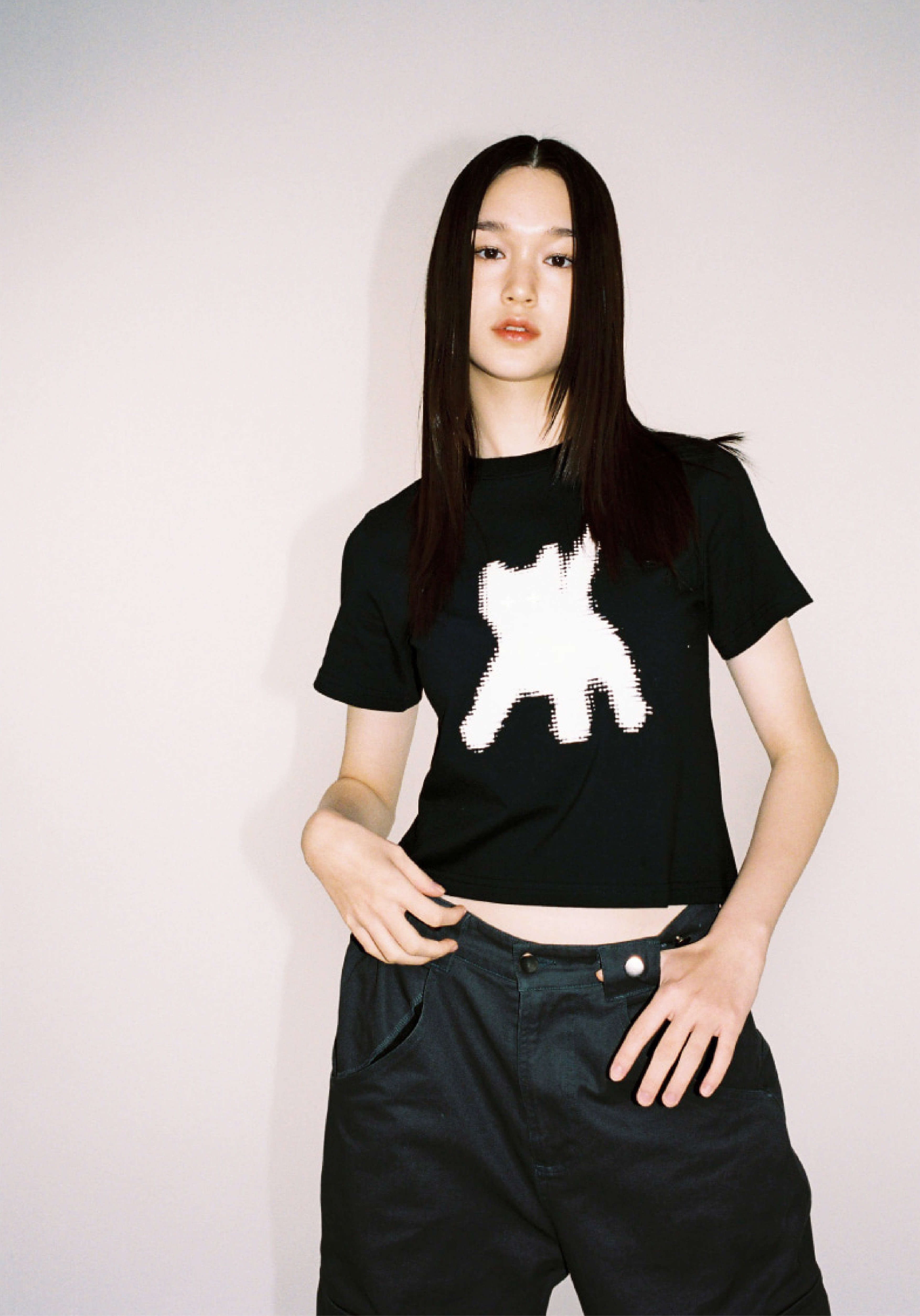 Tシャツ・カットソー AEAE FLASHED CATS EYE CROP TSHIRTS White A231WTS02WH 210.jpg