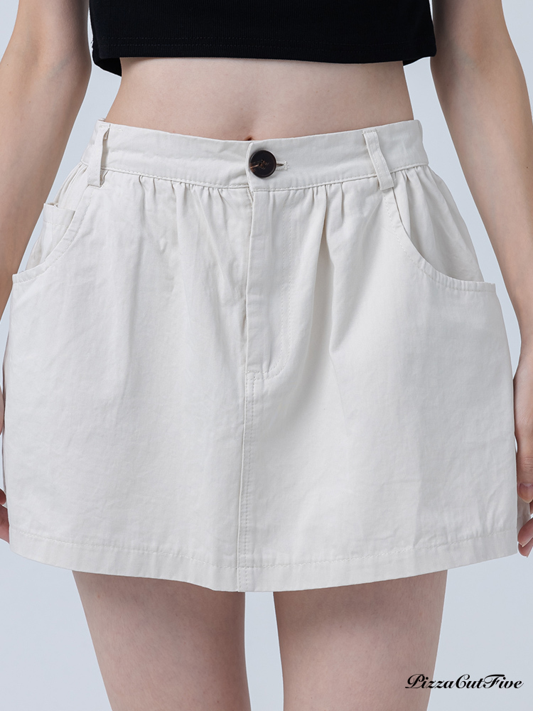 [SALE]細節皺摺短裙( 內有安全褲) PizzaCutFive PCF252491041