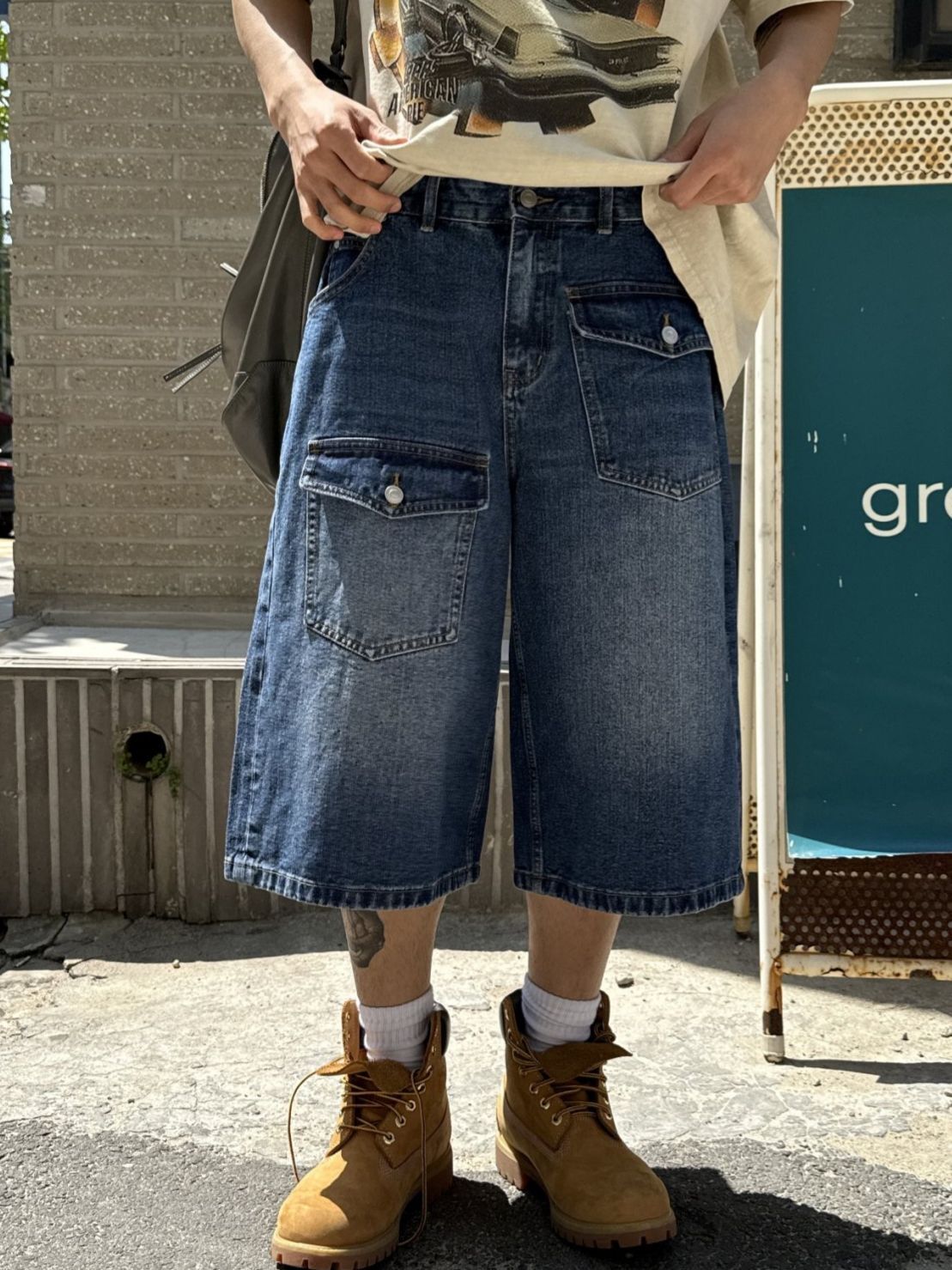 洗水牛仔短褲 OUR ROOM-096P