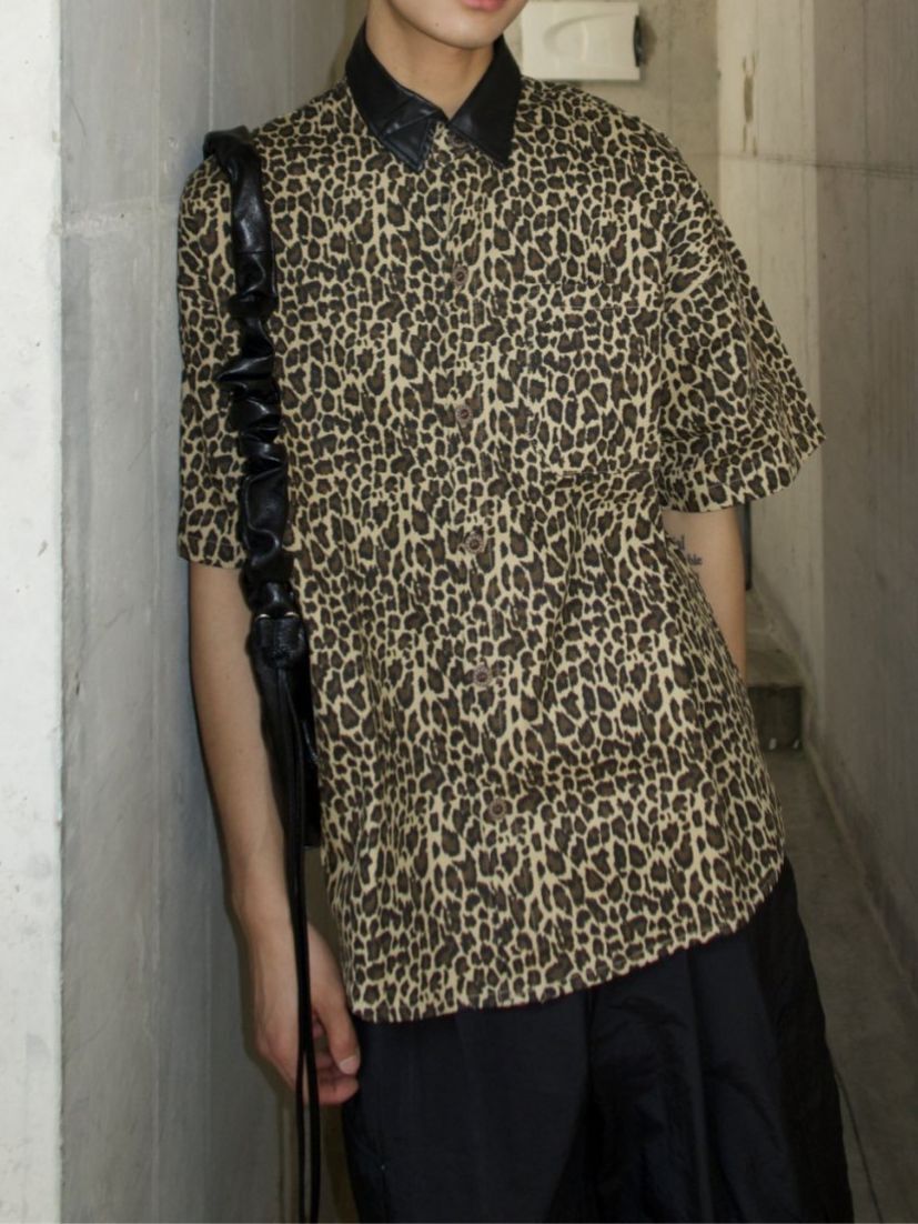 豹紋短袖恤衫 OUR ROOM-098S