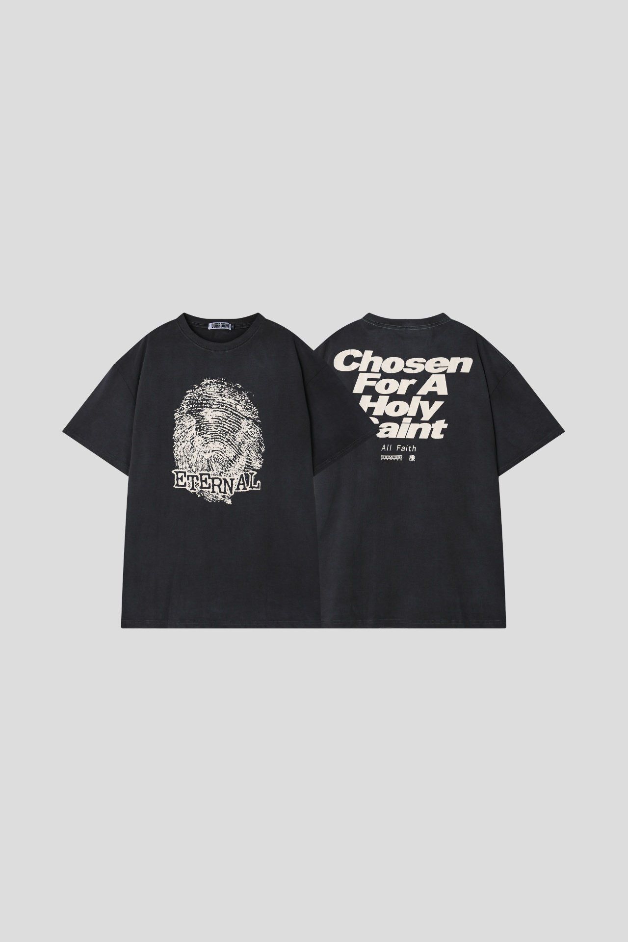 洗水英文字圖案短袖Tee OUR ROOM-102T