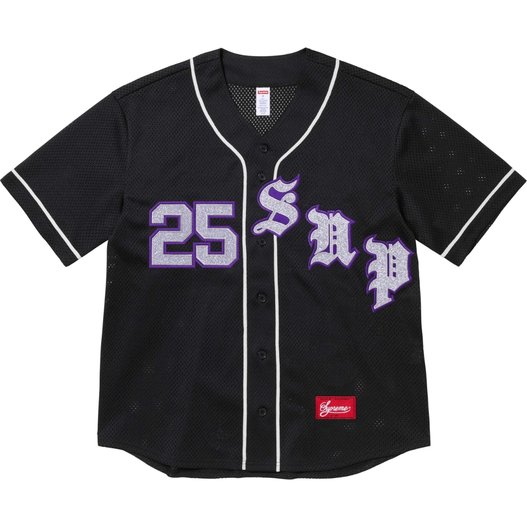 SUPREME 25SS OLD ENGLISH BASEBALL JERSEY 棒球短T (2色)