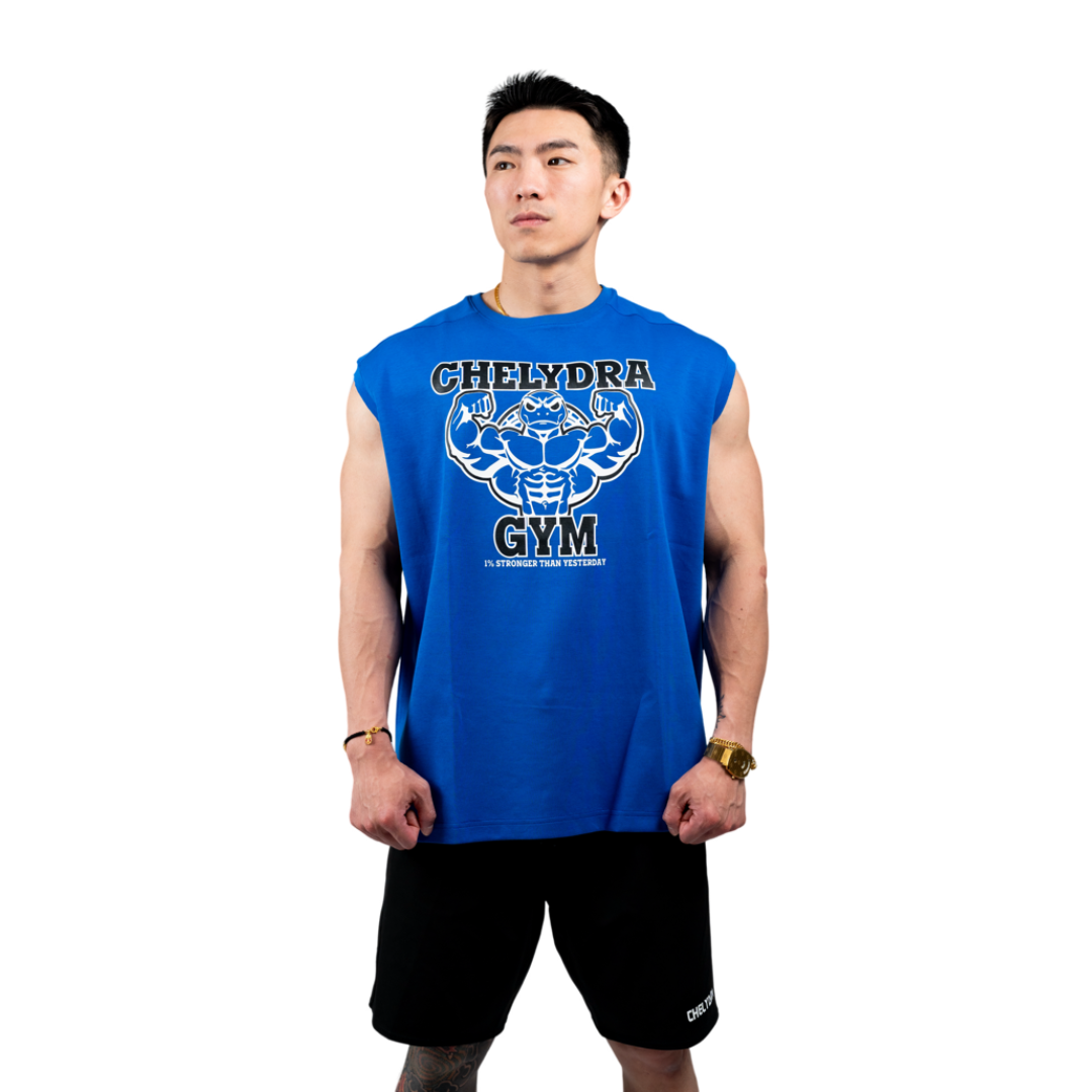 [Aircott] Muscle Gym Sleeveless Tee - Ultra Blue