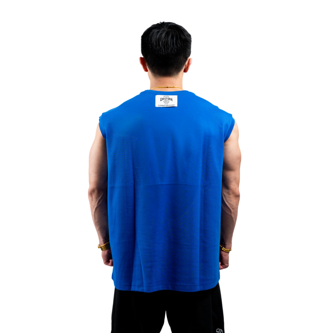 [Aircott] Muscle Gym Sleeveless Tee - Ultra Blue