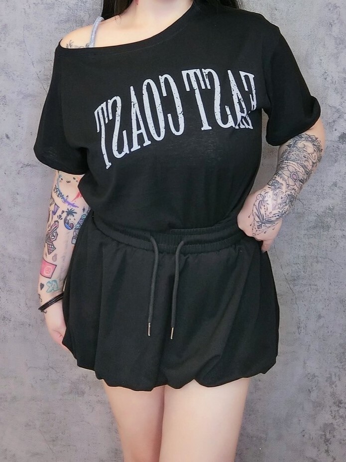 高街綁帶花苞短裙