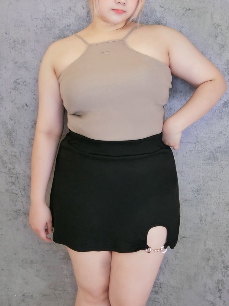 韓系修飾金鍊A字裙