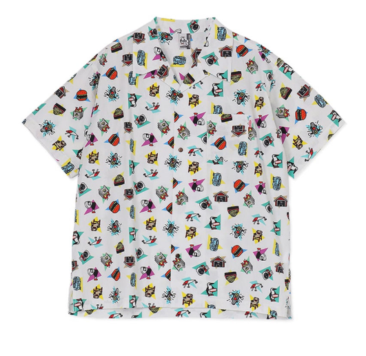 CHUMS Men’s Chumloha Short Sleeve Shirt – KASEKICIDER Collaboration, White | Casual Aloha Shirt, Japanese Street Style JUN25