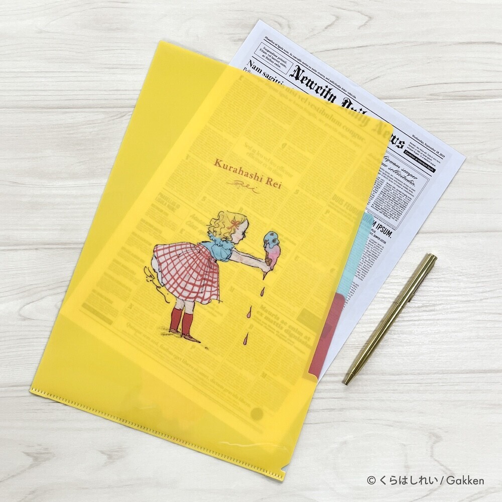 冰淇淋與女孩 3層資料夾 A4｜日本Kurahashirei