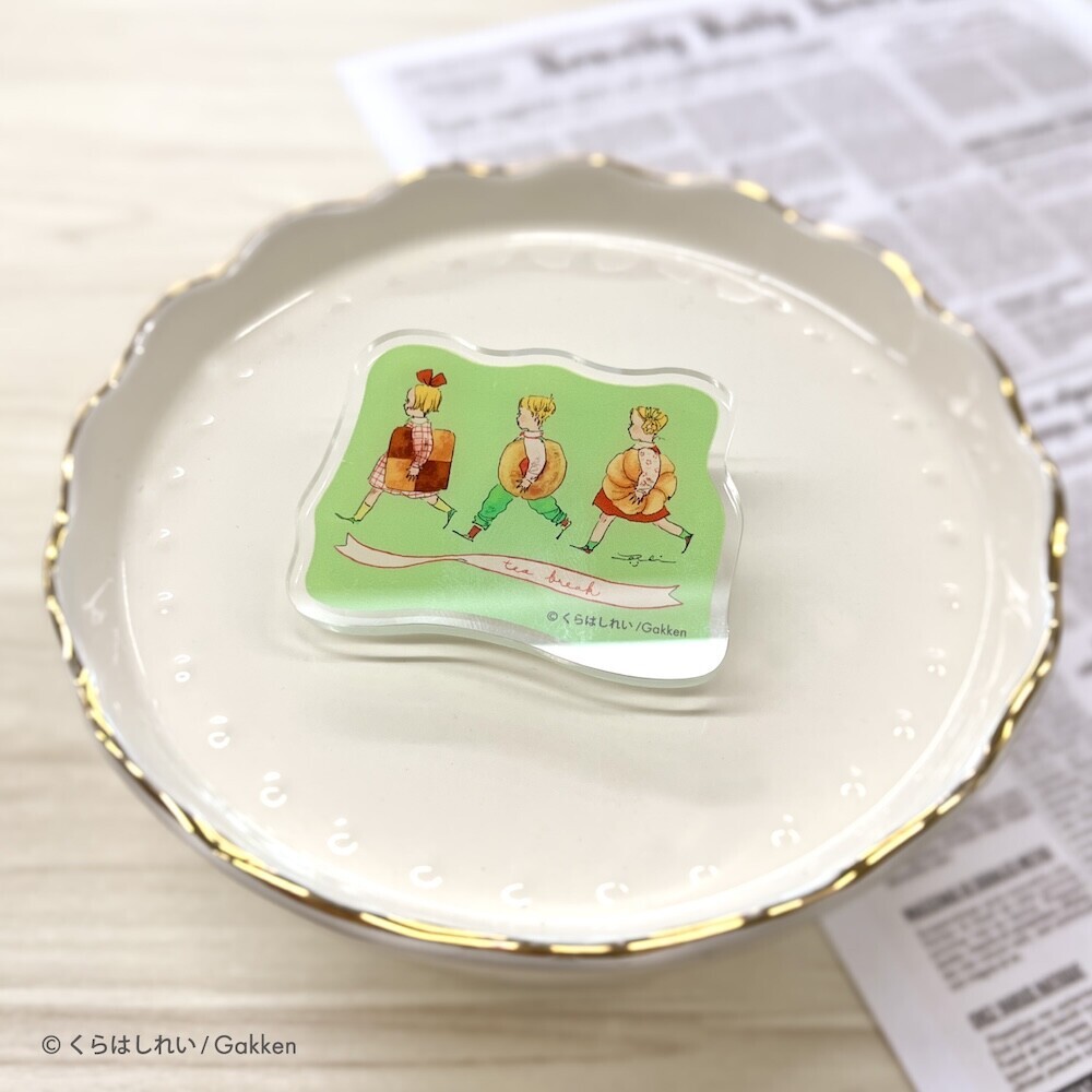 餅乾與女孩（綠色） 壓克力夾｜日本Kurahashirei