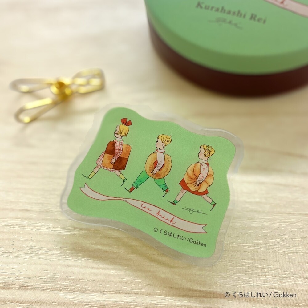 餅乾與女孩（綠色） 壓克力夾｜日本Kurahashirei