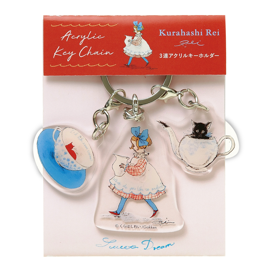 下午茶與女孩 3 件式 壓克力鑰匙圈｜日本Kurahashirei