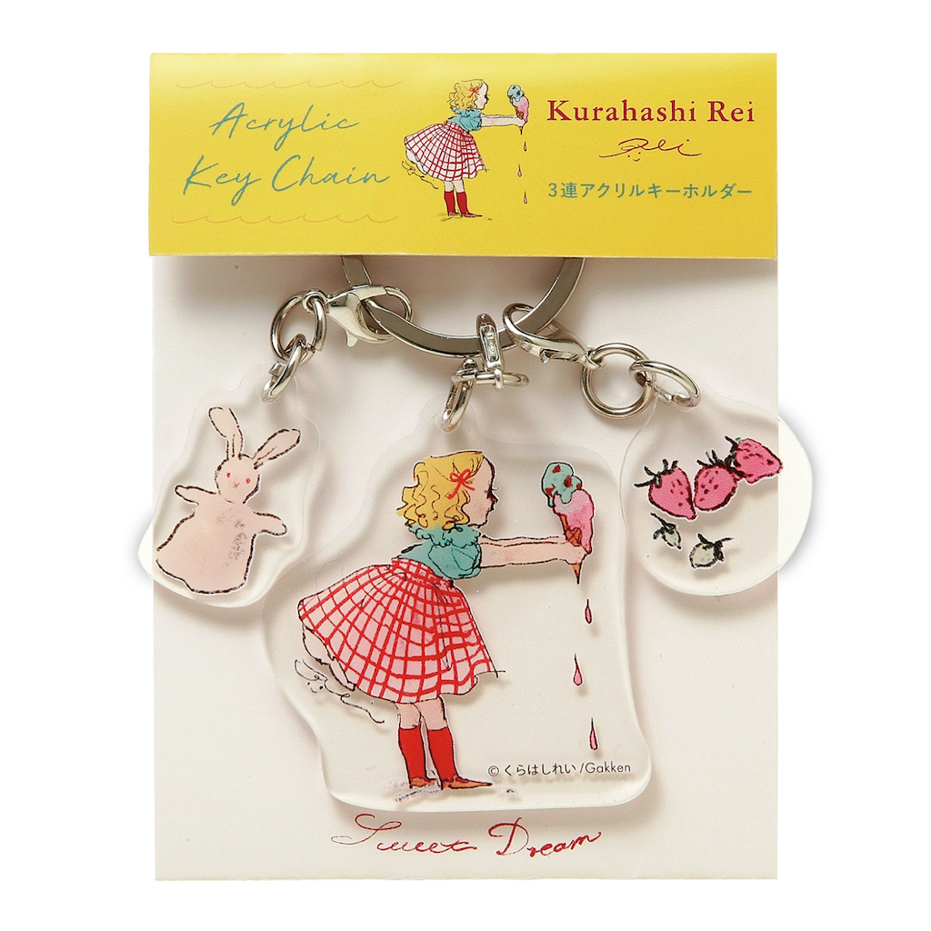 冰淇淋與女孩 3 件式 壓克力鑰匙圈｜日本Kurahashirei