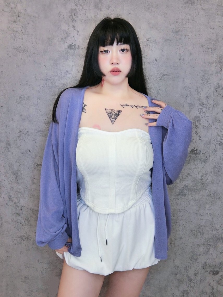 百搭透膚修飾釦釦外罩