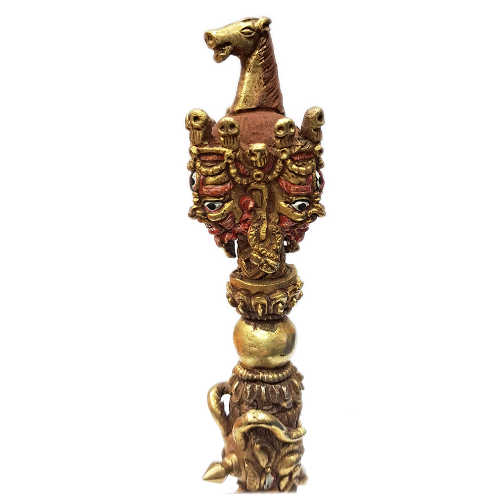 馬頭明王杵銅鎏金13公分【十方】146999