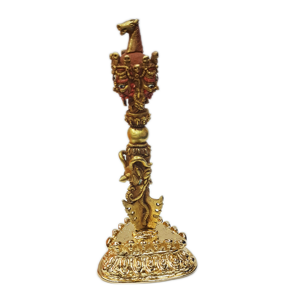 馬頭明王杵銅鎏金13公分【十方】146999