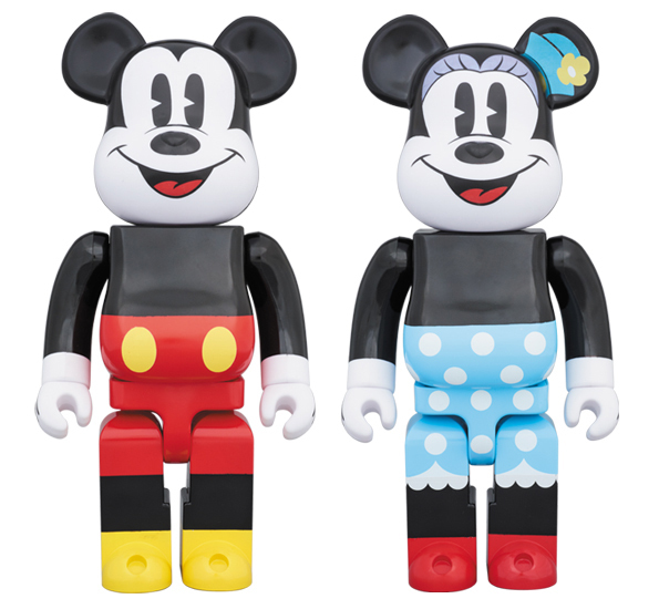 BEARBRICK MICKEY MOUSE & MINNIE MOUSE 400% SET OF 2