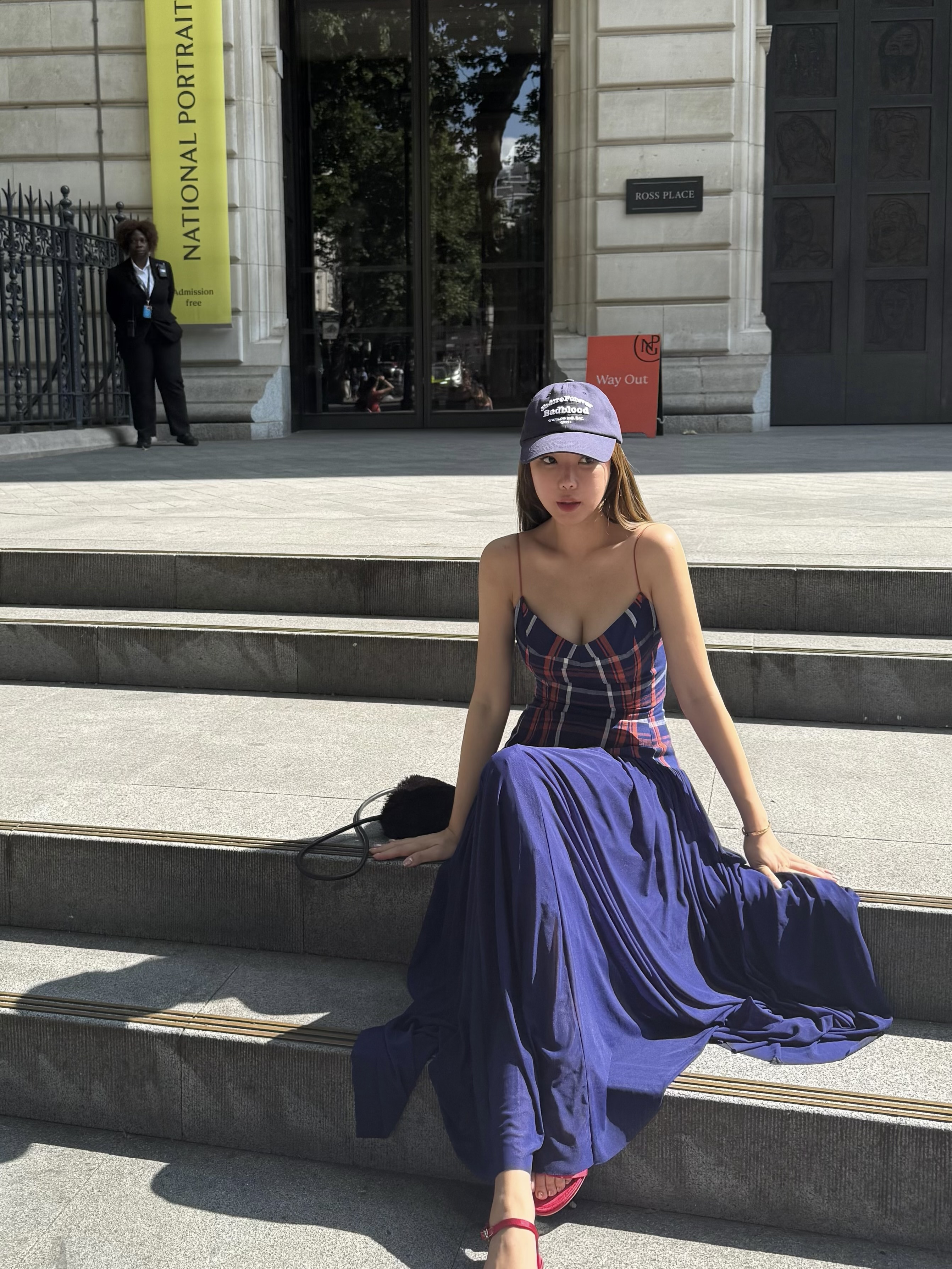 Dreamy 格紋情書 細肩帶柔紗格紋洋裝